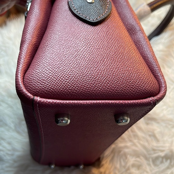 ❤️COACH Mini Darcie Carryall Satchel Crossbody ~ Silver/Light Raspberry Multi - Picture 7 of 16